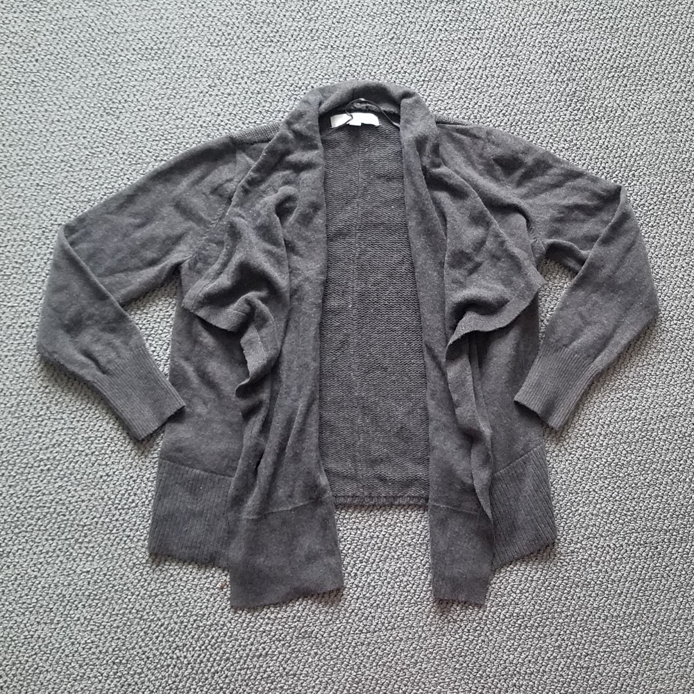 LOFT Wool Drape Cardigan Large Petite